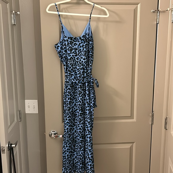 Banana Republic Blue Cheetah Crop Jumpsuit - Picture 4 of 4